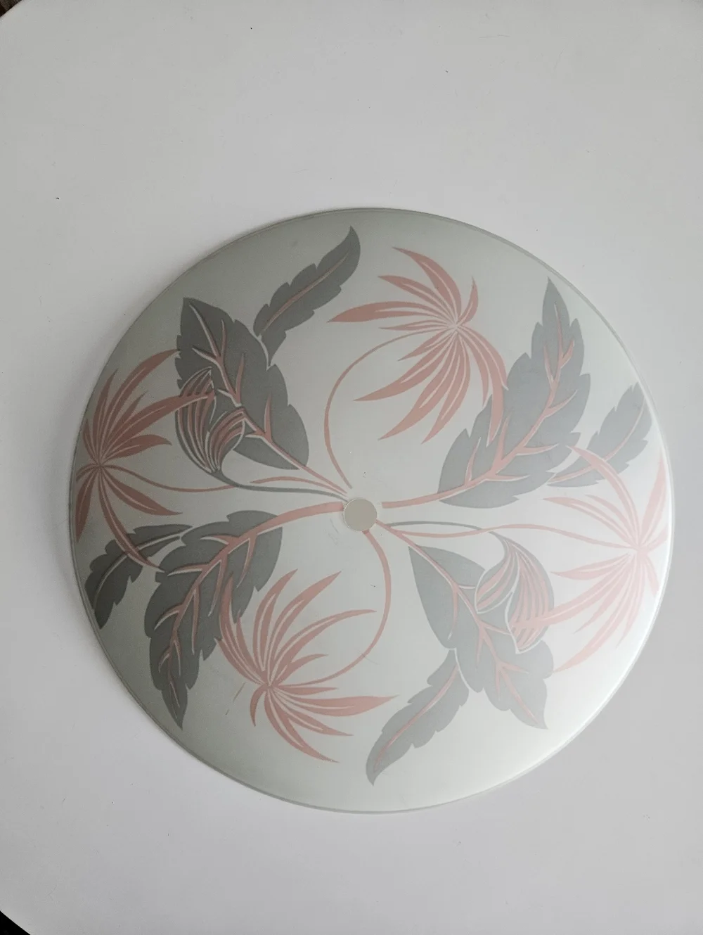 Vintage Mid Century Modern Palm Leaf/Palm Tree Ceiling Flush Mount Light Shade